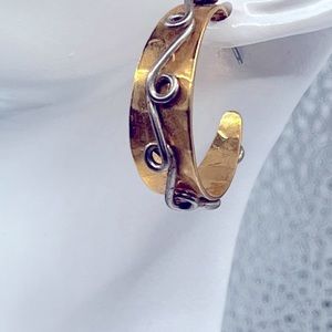 Gold and Silver Hoop Earrings